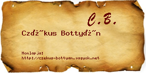 Czékus Bottyán névjegykártya